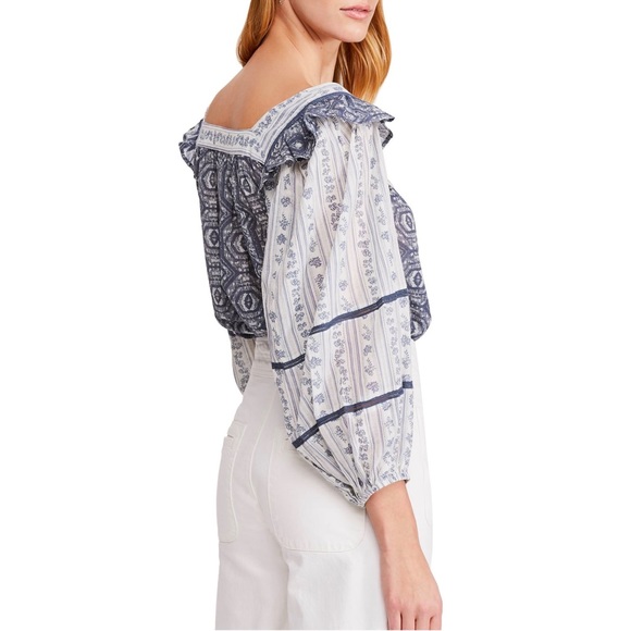 Free People Mixed Print Blouse - Picture 2 of 8